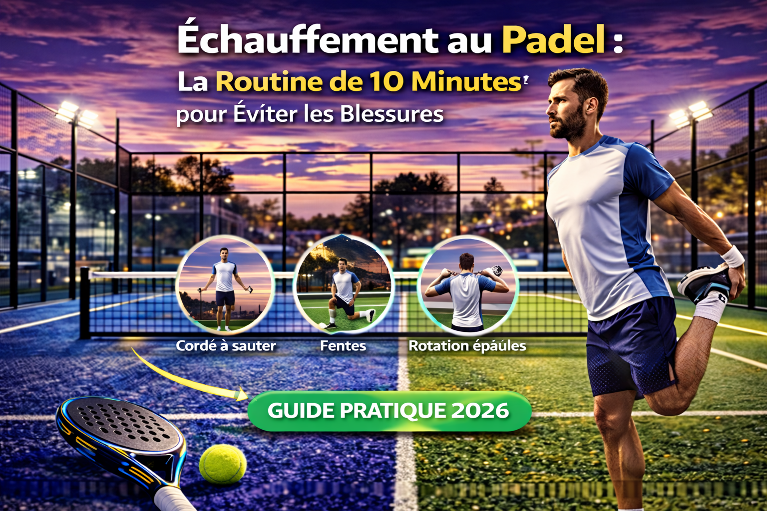 échauffement padel